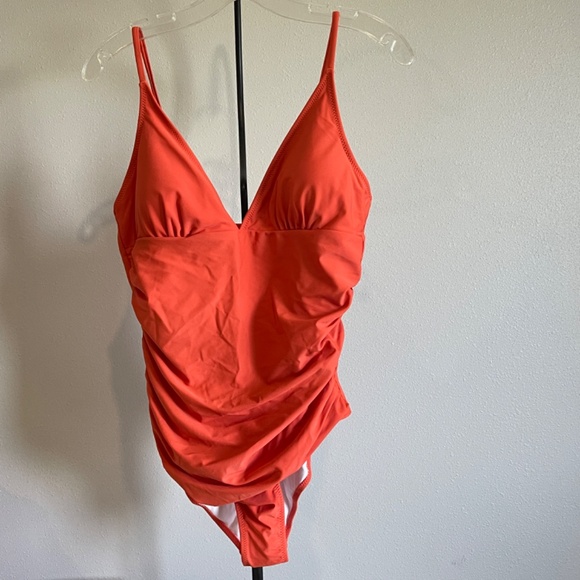 NEW NWT Cupshe Bright Day Shirring Ruched 1 Piece Swimsuit XXL - Picture 5 of 11